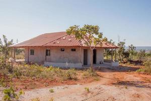 Brasilia, Brazil June 1, 2022 Housing that the Brazilian government is constructing on the Reservation of the Indigenous tribes Karriri-Xoco and Tuxa that live in Northwest Brasilia, aka Noroeste photo