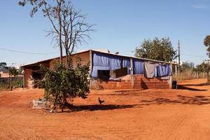 Brasilia, Brazil June 1, 2022 Housing that the Brazilian government is constructing on the Reservation of the Indigenous tribes Karriri-Xoco and Tuxa that live in Northwest Brasilia, aka Noroeste photo