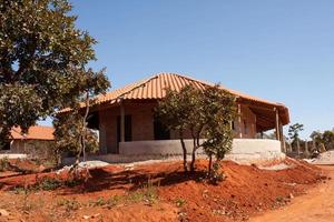 Brasilia, Brazil June 1, 2022 Housing that the Brazilian government is constructing on the Reservation of the Indigenous tribes Karriri-Xoco and Tuxa that live in Northwest Brasilia, aka Noroeste photo