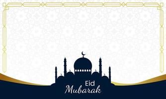 Simple and elegant eid fitri mubarak design for greetings vector