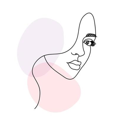 One line art face discount