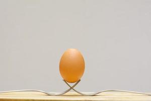 Egg on a fork photo