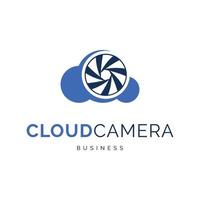 Cloud camera icon logo design inspiration vector