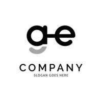 Initial Letter GE Icon Vector Logo Template Illustration Design