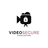 Video Camera Secure Icon Vector Logo Template Illustration Design