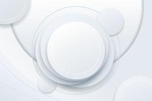 círculo geométrico blanco redondo fondo elegante de lujo para tecnología o ciencia vector