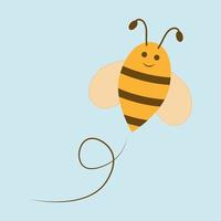 Bee with honey. vector