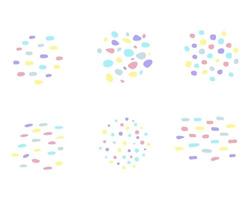 Set of various abstract elements on a white background. vector
