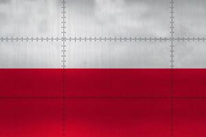 Flag of Poland on metal photo