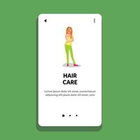 Hair Care And Hairstyle Beauty Salon Girl Vector