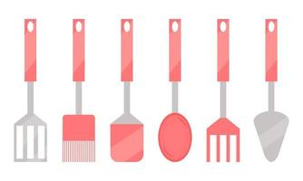Spoons and forks. Kitchen set. Vector