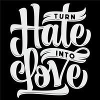 turn hate into love vector