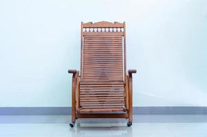 Reclining wooden chairs photo