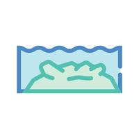 underwater reef color icon vector isolated illustration