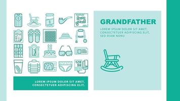 Grandfather Accessory Landing Header Vector