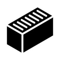 double brick glyph icon vector illustration
