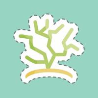 Sticker line cut Coral Reefs. suitable for education symbol. simple design editable. design template vector. simple illustration vector