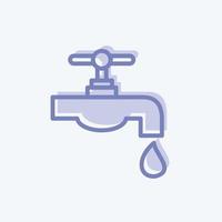 Icon Water Resource. suitable for education symbol. two tone style. simple design editable. design template vector. simple illustration vector