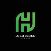 initial H logo design vector