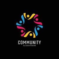 community people logo vector design