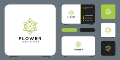 flower nature logo design template vector