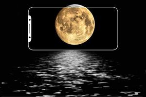 Moon on smartphone photo