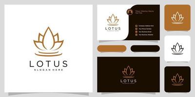 Flower Lotus abstract Logo design vector template