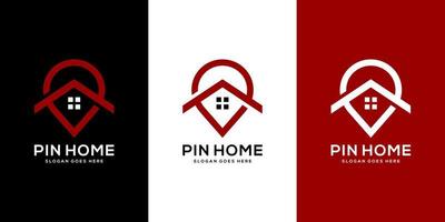 pin home logo vector design