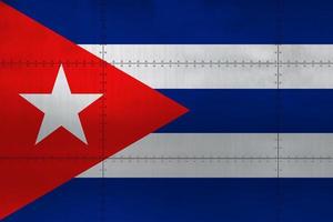 Flag of Cuba on metal photo
