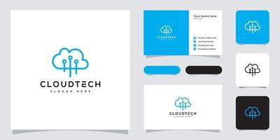 cloud technology vector template design