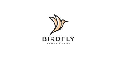 plantilla de vector de diseño de logotipo de colibrí