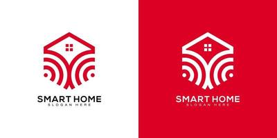 smart home logo vector design template