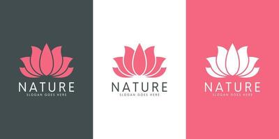 nature flower logo premium vector