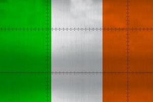 Flag of Ireland on metal photo