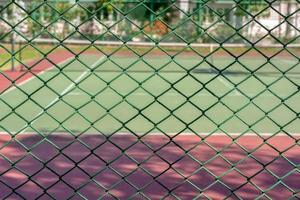 Green tennis court photo