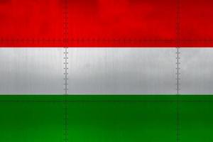 Flag of Hungary on metal photo