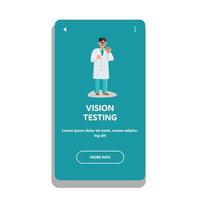 Vision Testing Optometrist Hold Trial Frame Vector