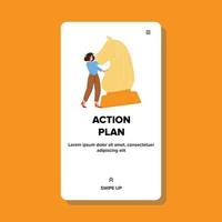 Action Plan Developing In Game Woman Player Vector