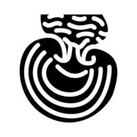 reishi mushroom glyph icon vector illustration