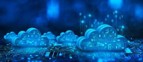 Cloud computing technology internet storage network. photo