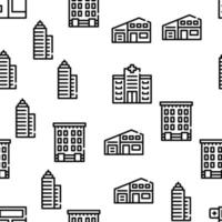 Building Architecture Vector Seamless Pattern