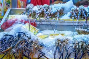 Closeup of fresh lobster for sale to the grill. photo