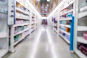 Abstract blurred defocusing in supermarket. photo