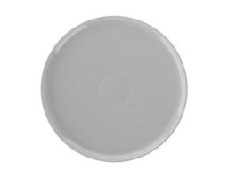 white plate isolated on alpha background 3D Render photo