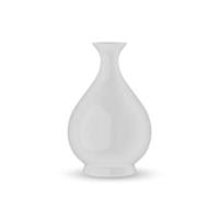 White ceramic vase isolated on white background, 3d rendering photo