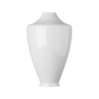 White ceramic vase isolated on white background, 3d rendering photo