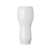 White ceramic vase isolated on white background, 3d rendering photo