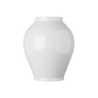 White ceramic vase isolated on white background, 3d rendering photo