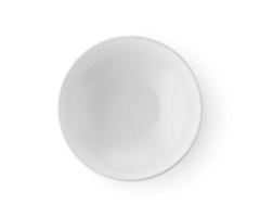 White bowl isolated on white background 3D rendering photo