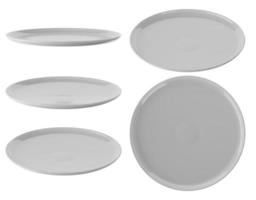 white plate isolated on alpha background 3D Render photo